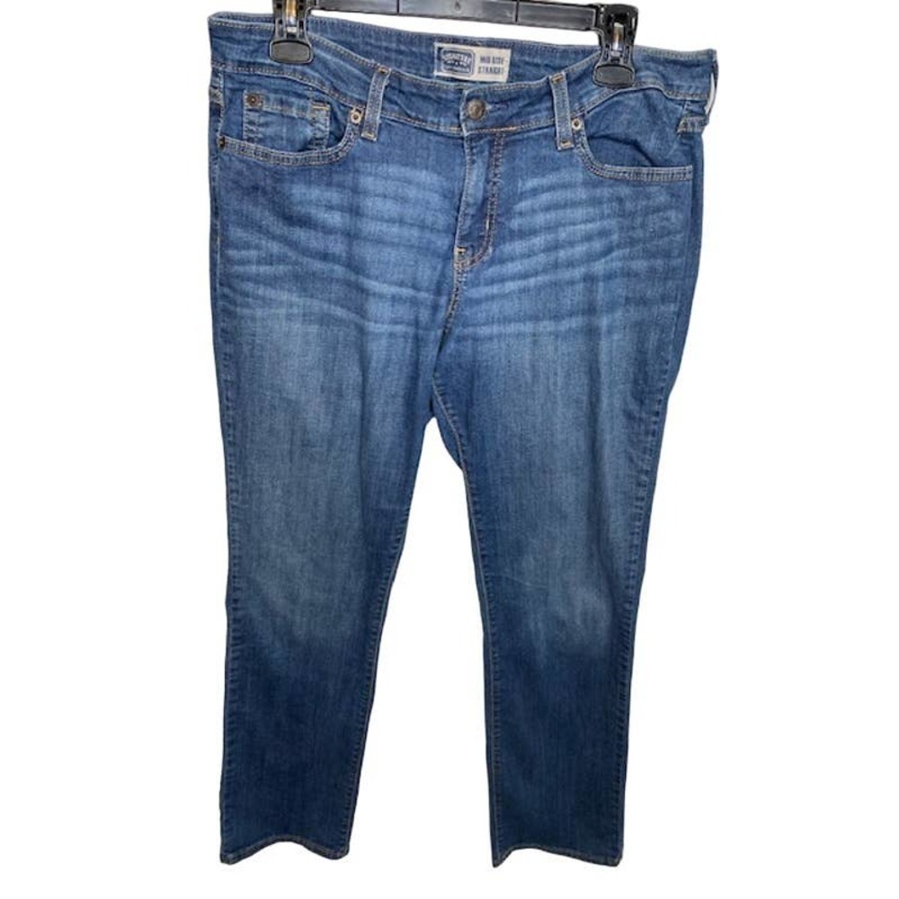 Levi Strauss & Co. Signature Womens Mid-Rise Straight Leg Jeans Sz 12 M